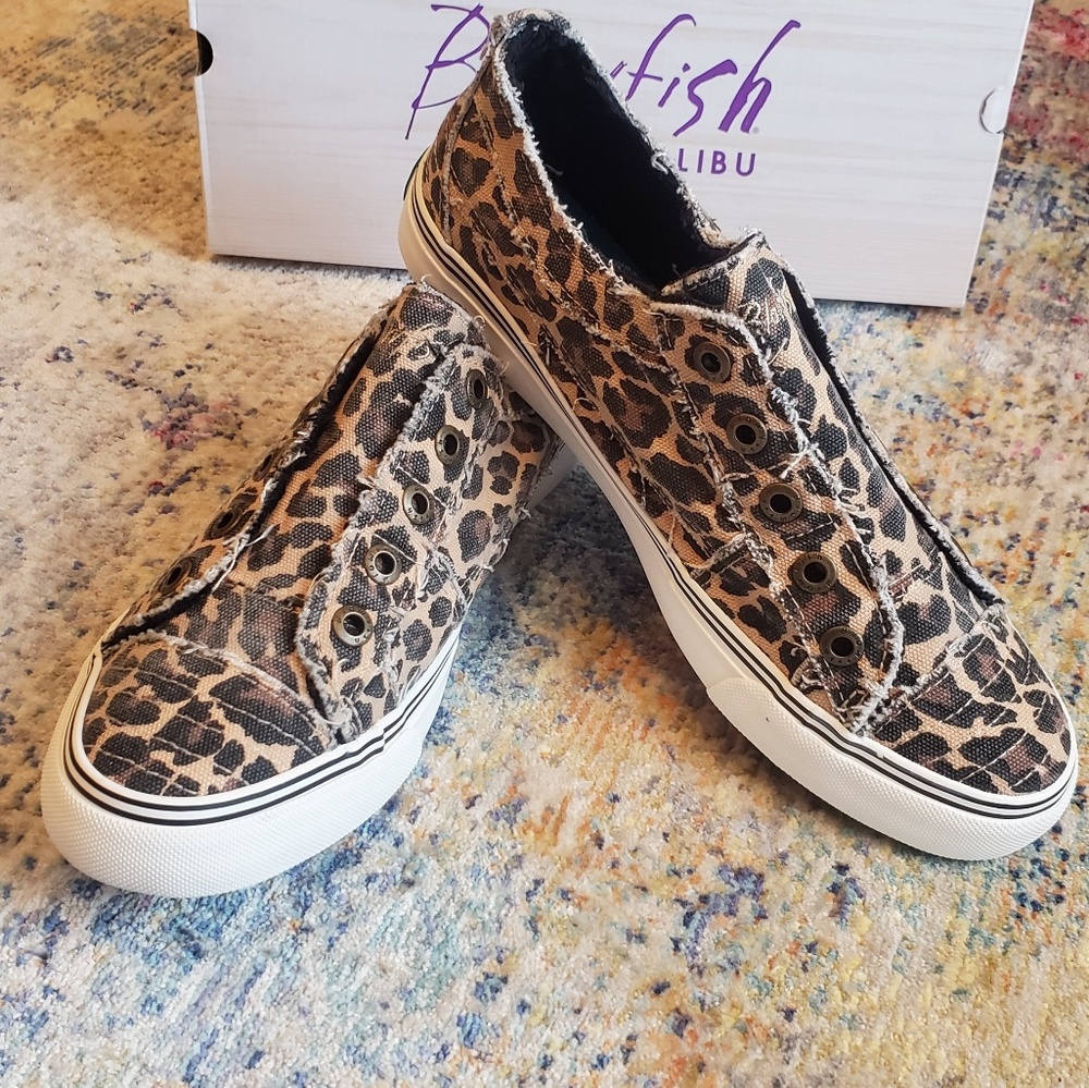 Blowfish Natural City Kitty Canvas Sneakers NEW!
